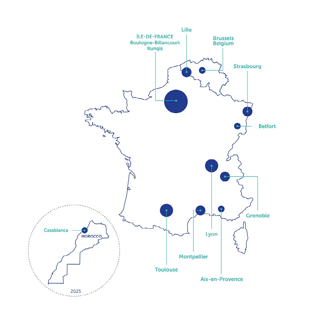 Viveris locations across France and Europe